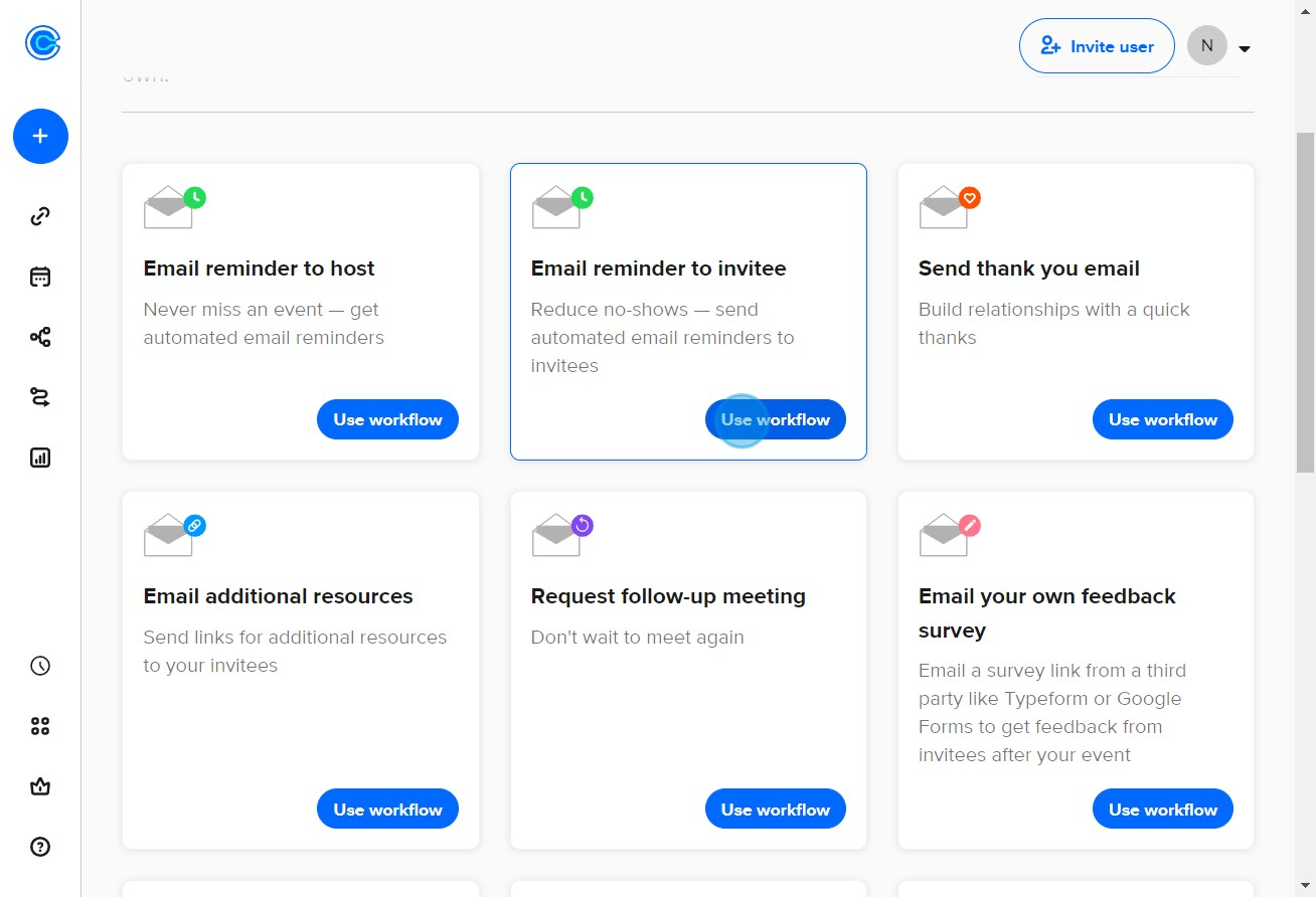 8 Click on "Use workflow"