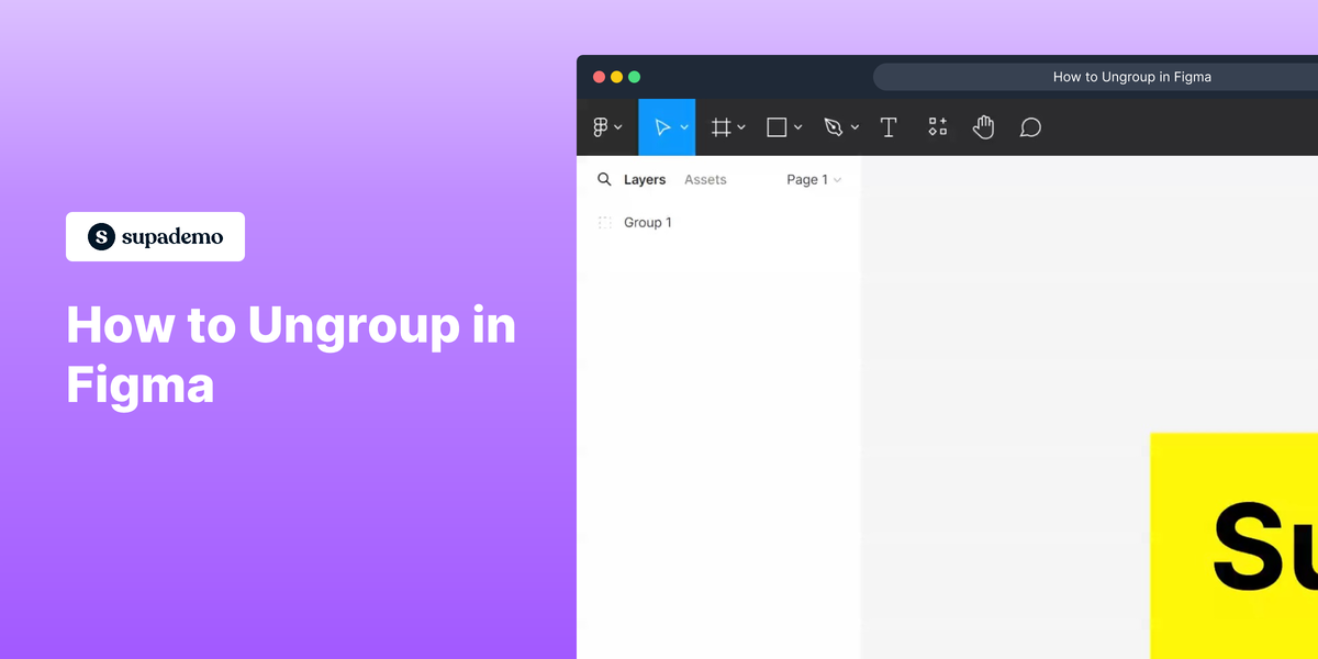 How to ungroup in Figma