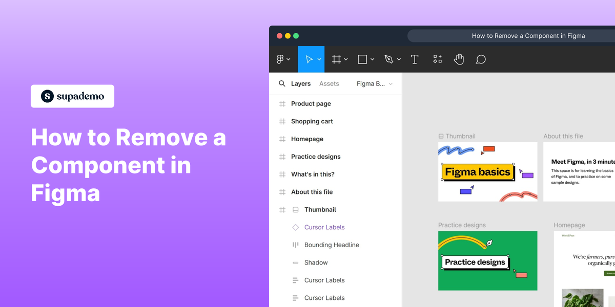 How to remove a component in Figma