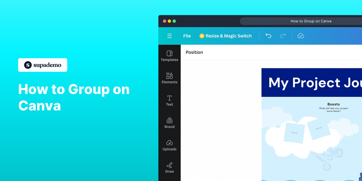 How to group on Canva