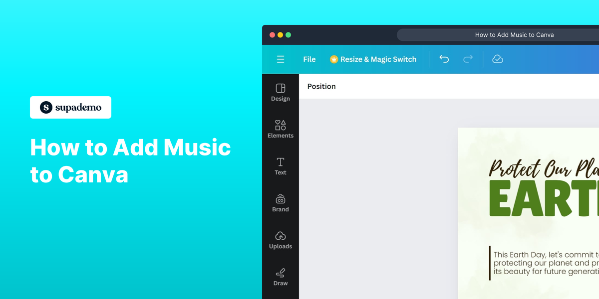 How to add music to Canva