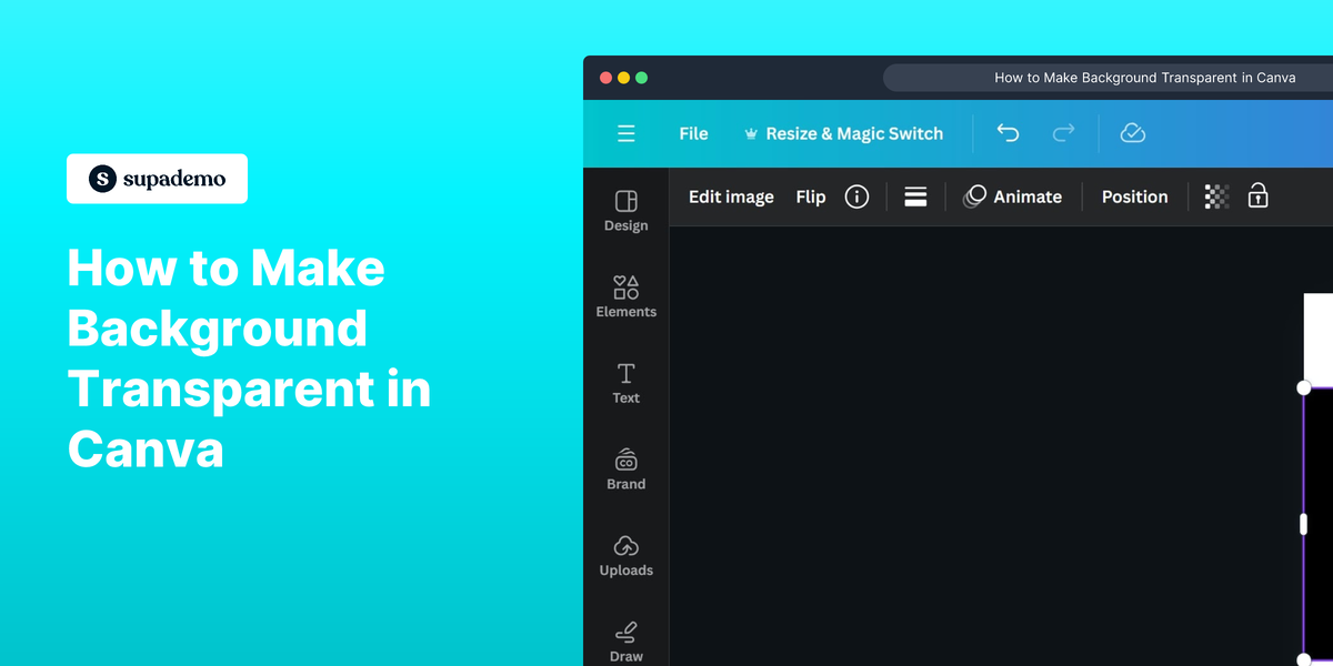 How to make background transparent in Canva