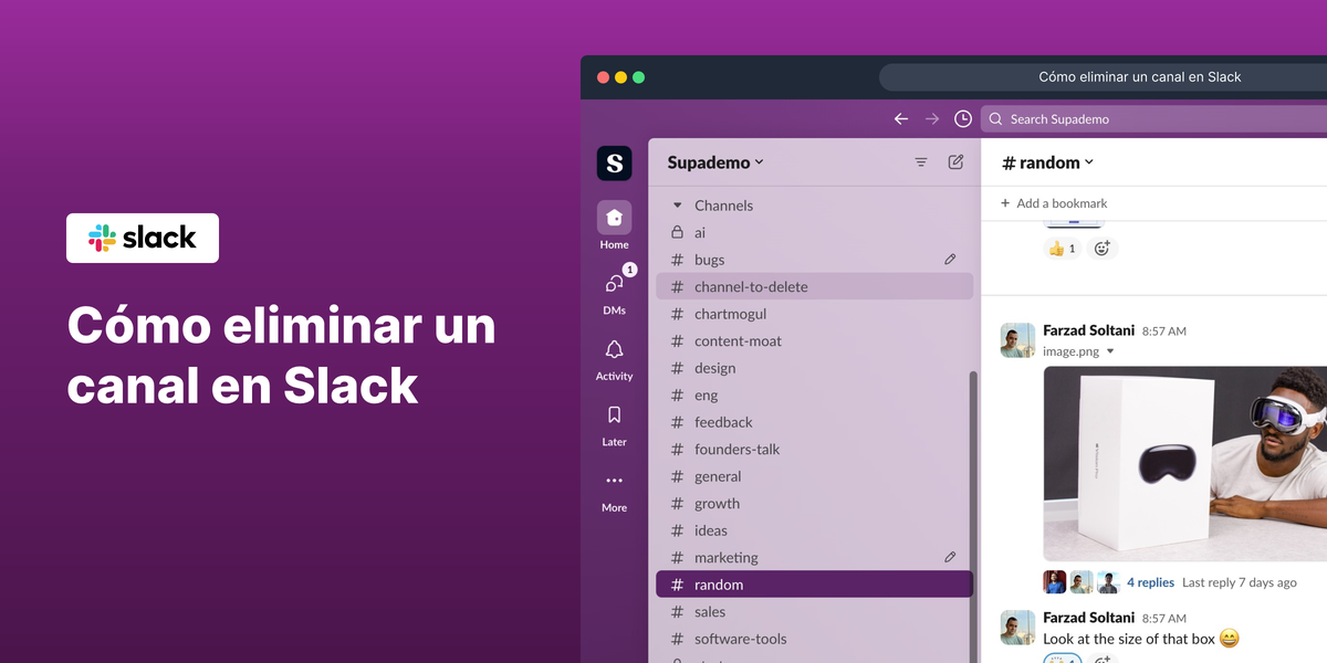 Cómo eliminar un canal en Slack