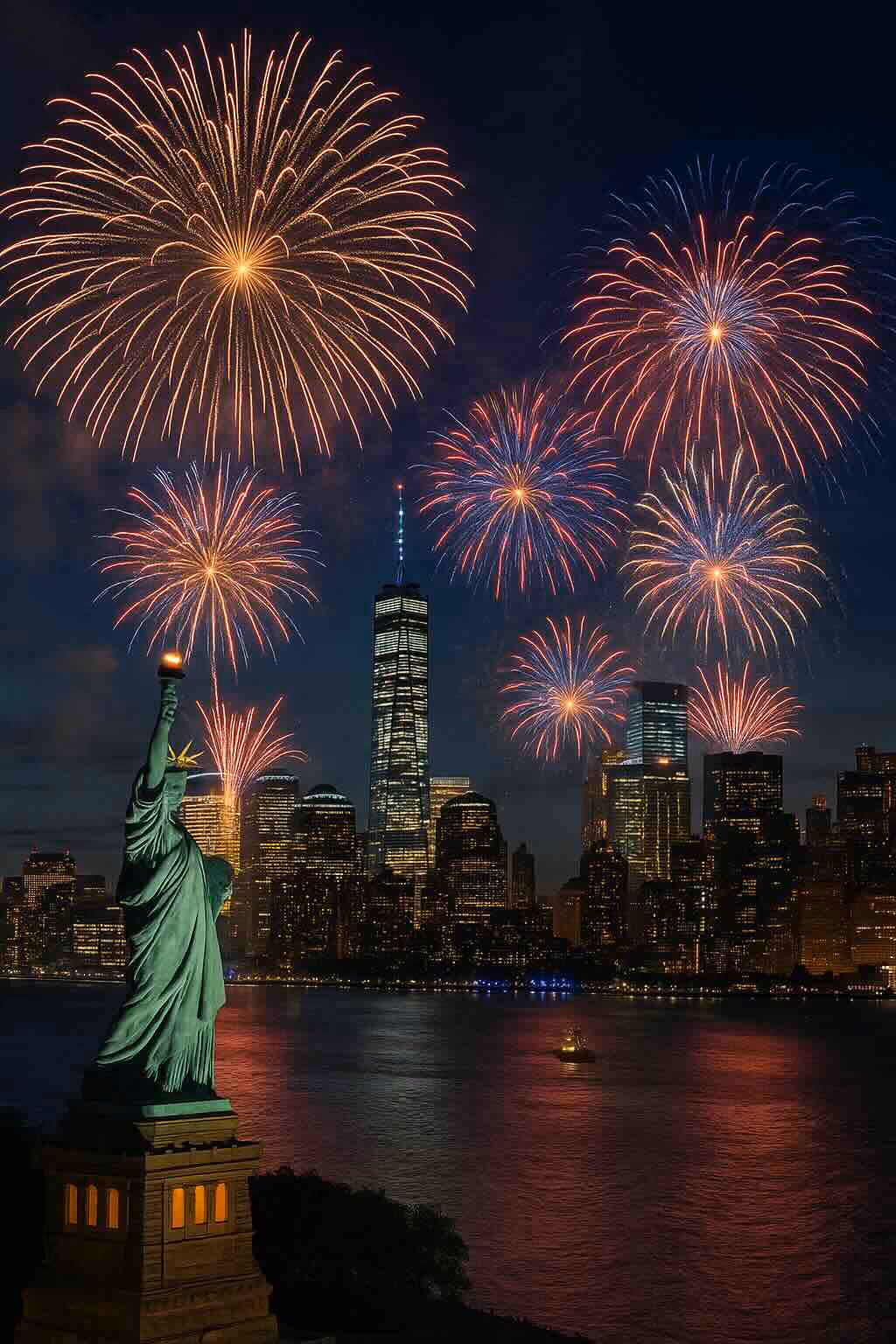 Feux d'artifice à New York le 4 juillet