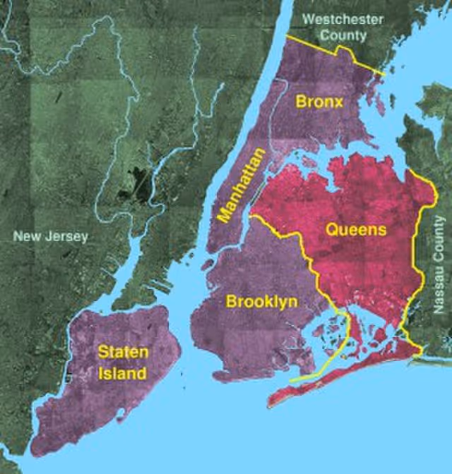 Carte des quartiers du Queens