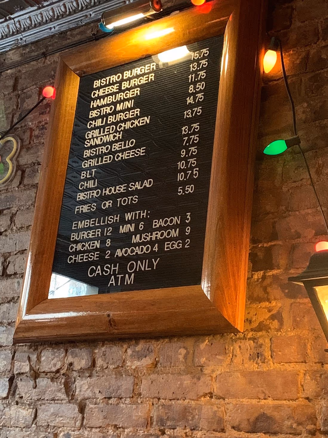 Corner Bistro Burger