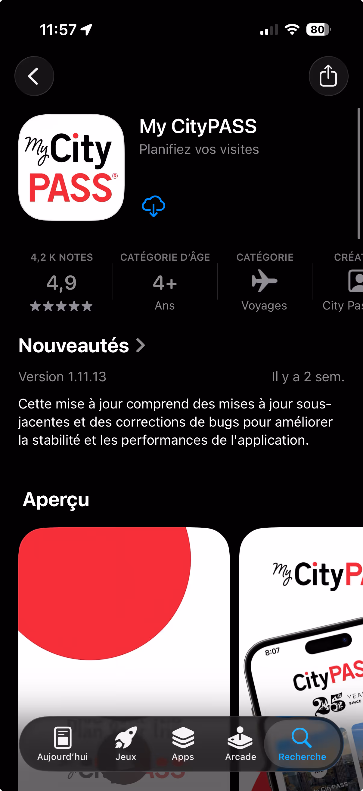 Application My CityPASS