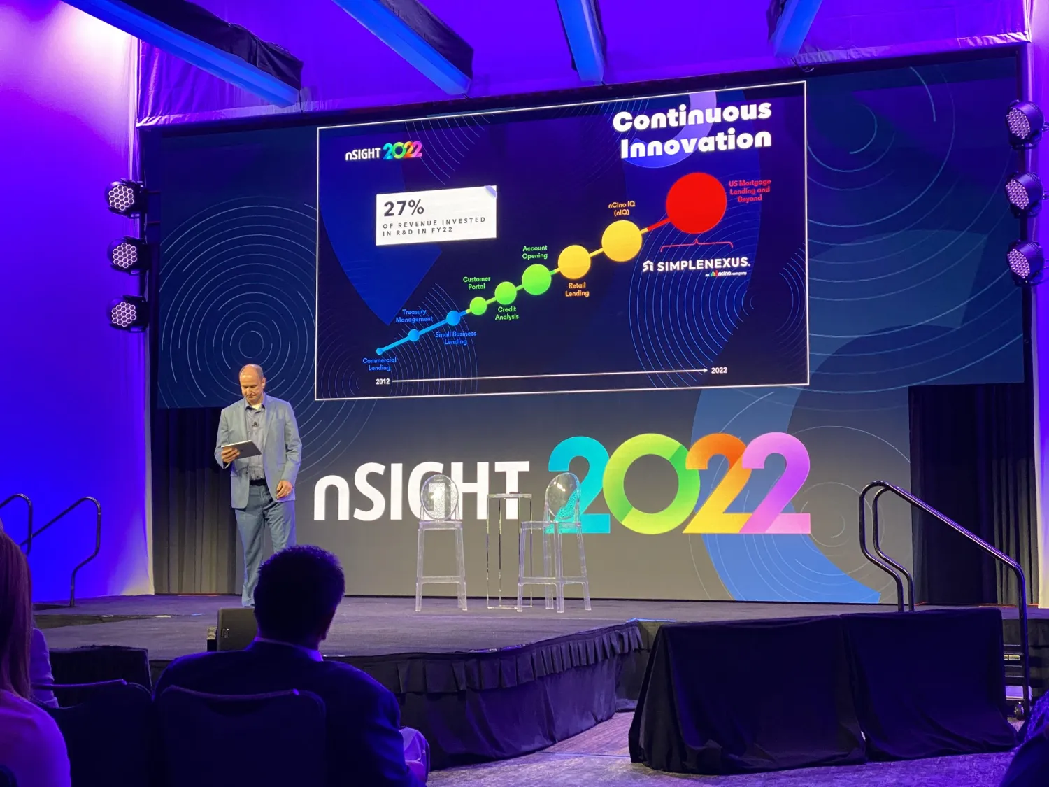 A man presenting on the nSight 20222.