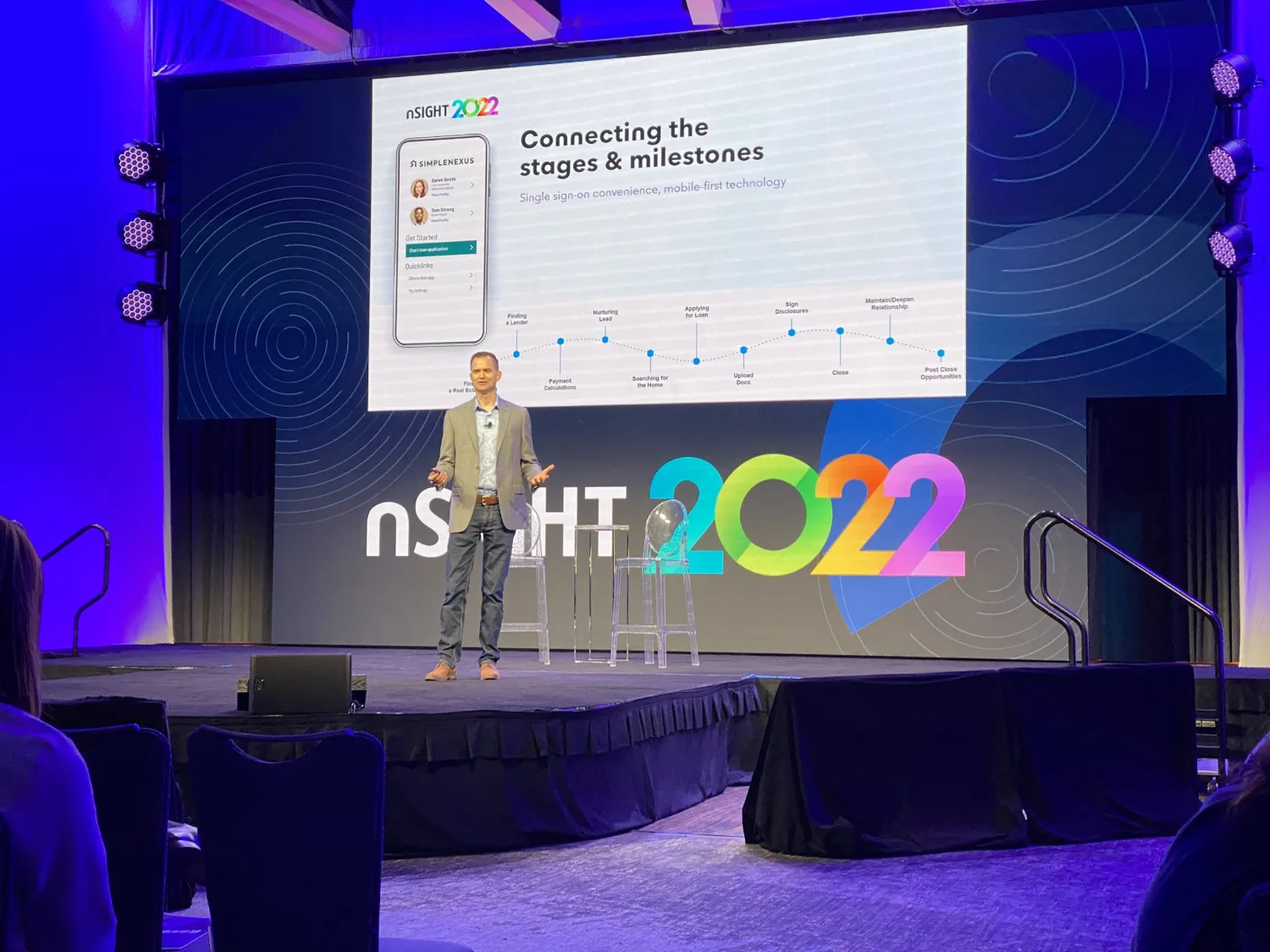 A man presenting on the nSight 20222.
