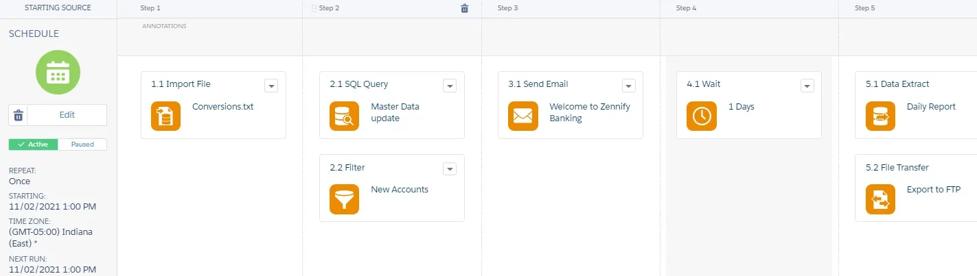 Starting Source dashboard.