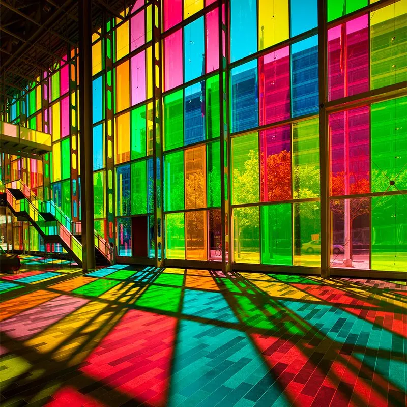 Vista Colors: pellicola PDLC colorata, disponibile in diverse tonalità per personalizzare gli spazi con stile.