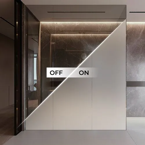 L'immagine rappresenta il funzionamento di Vista Reverse, mostrando la transizione tra modalità opaca e trasparente.