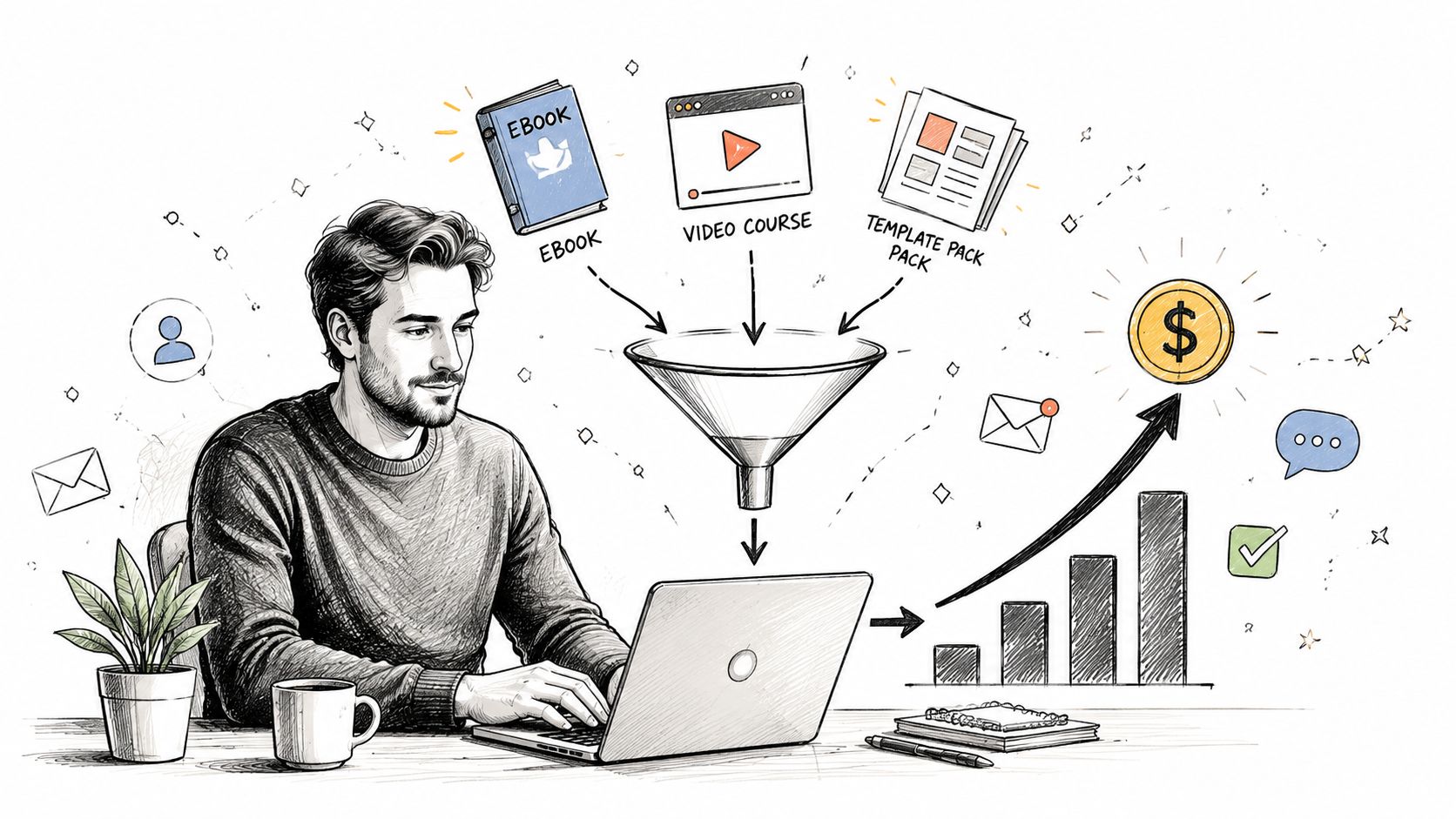 How to Sell Digital Products Online: Master Content Funnels