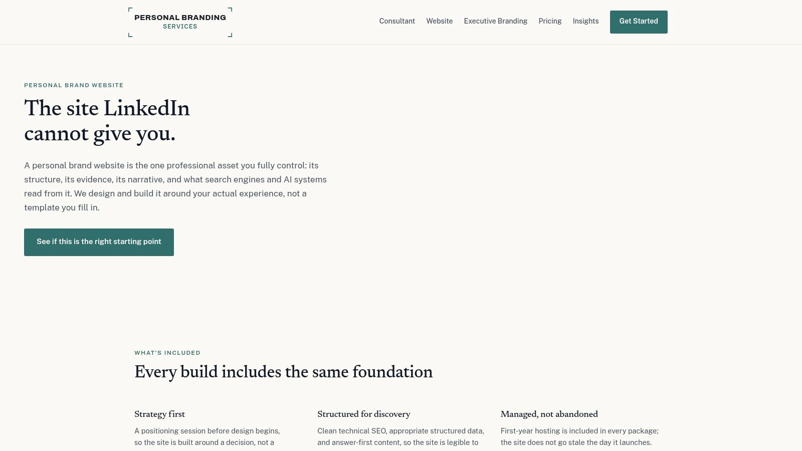 Personal Branding Services, Personal Brand Website