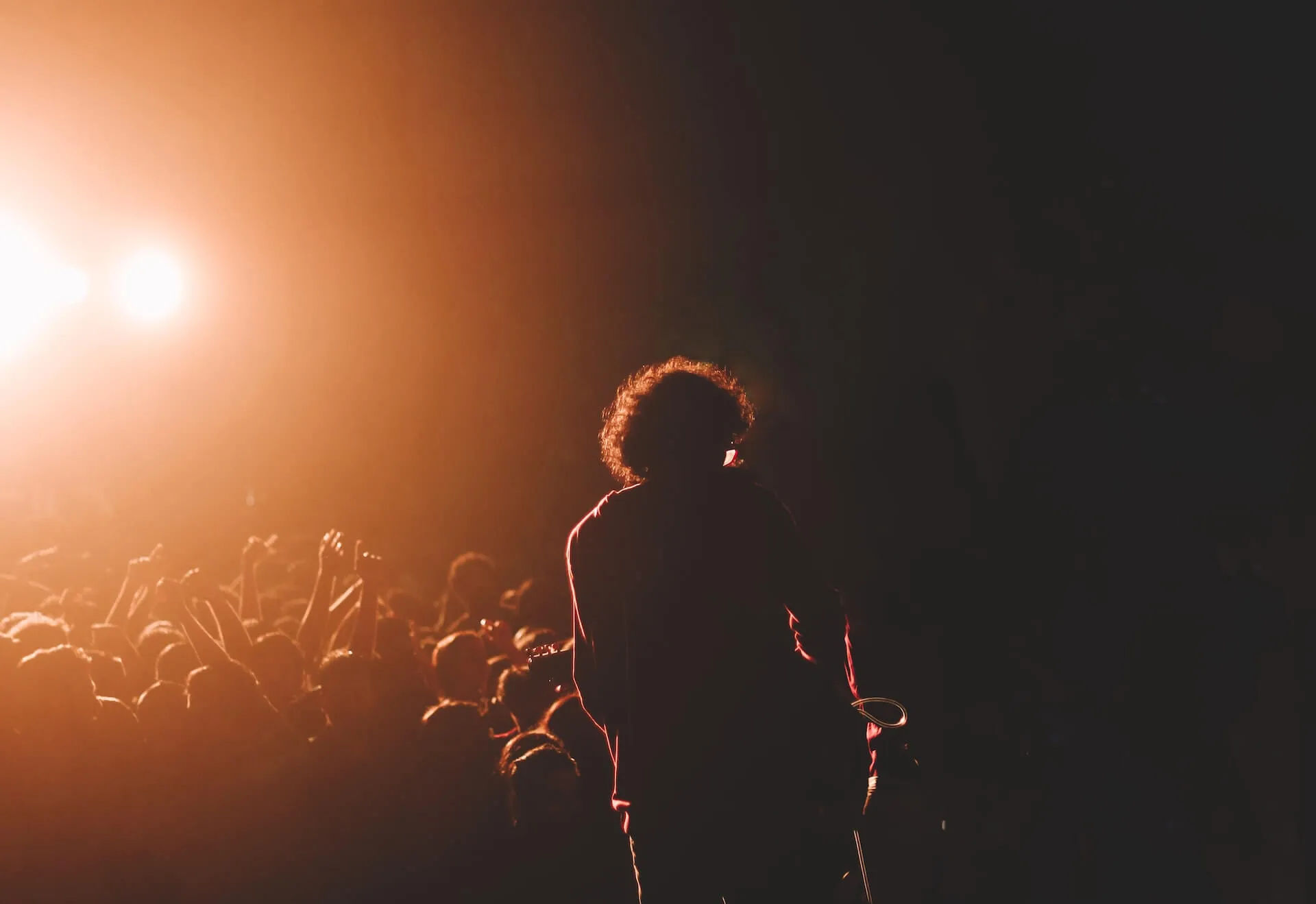 man on a stage
