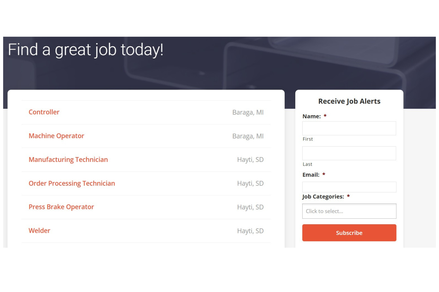 HireScore branded career page