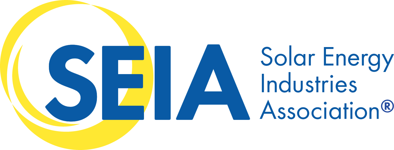 SEIA logo with a yellow crescent and blue text reading Solar Energy Industries Association®.