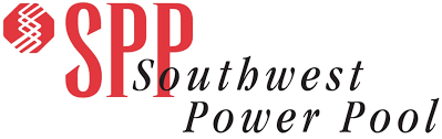 Logo of SPP with red initials and Southwest Power Pool in black script font.