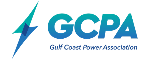 GCPA logo with a stylized lightning bolt and the text Gulf Coast Power Association.