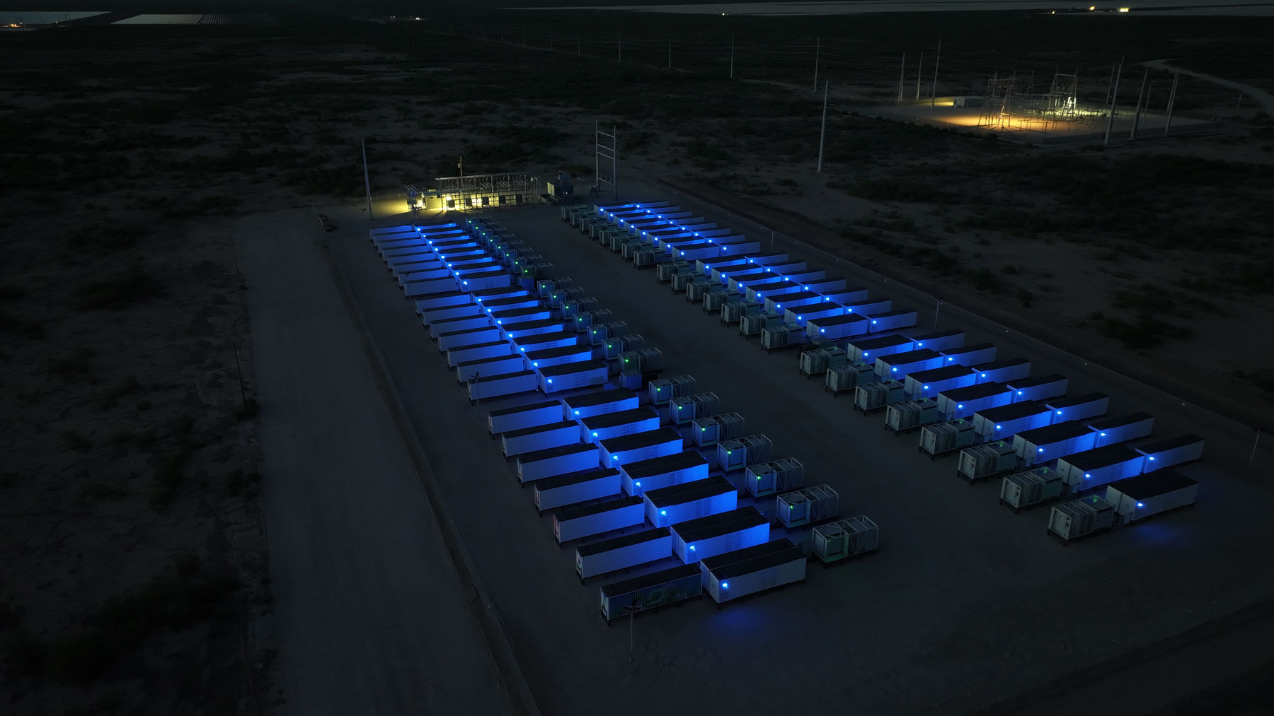 Industrial Generators From Aerial View