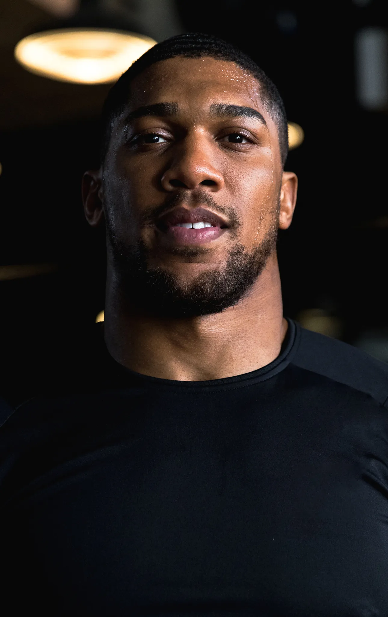 High-detail portrait photography capturing the intensity and texture of the campaign's visual direction