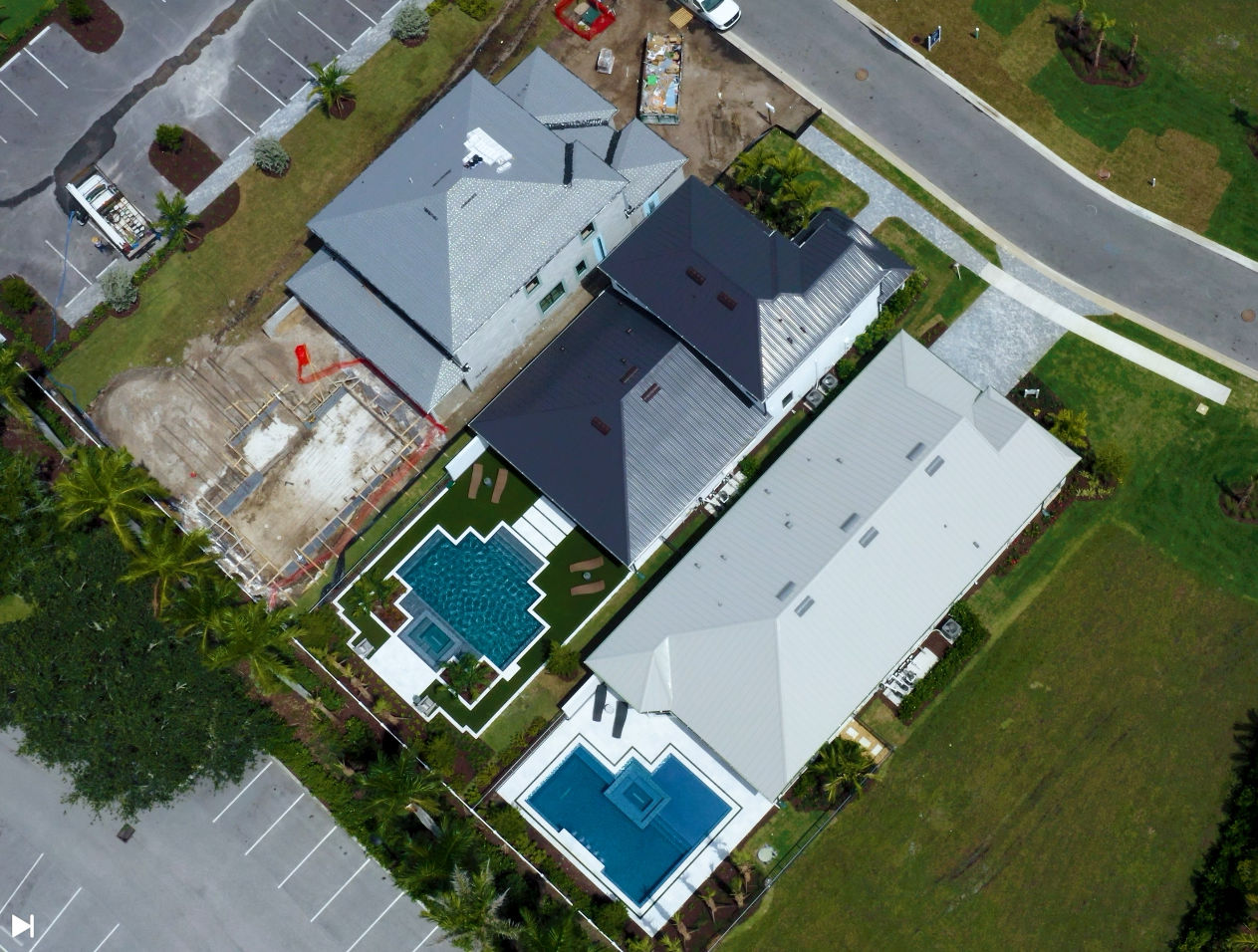Aerial photo of subdivision real estate site 