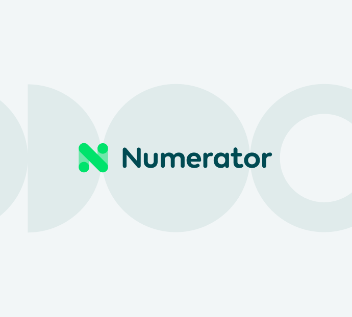 Numerator company logo with a stylized green letter N.