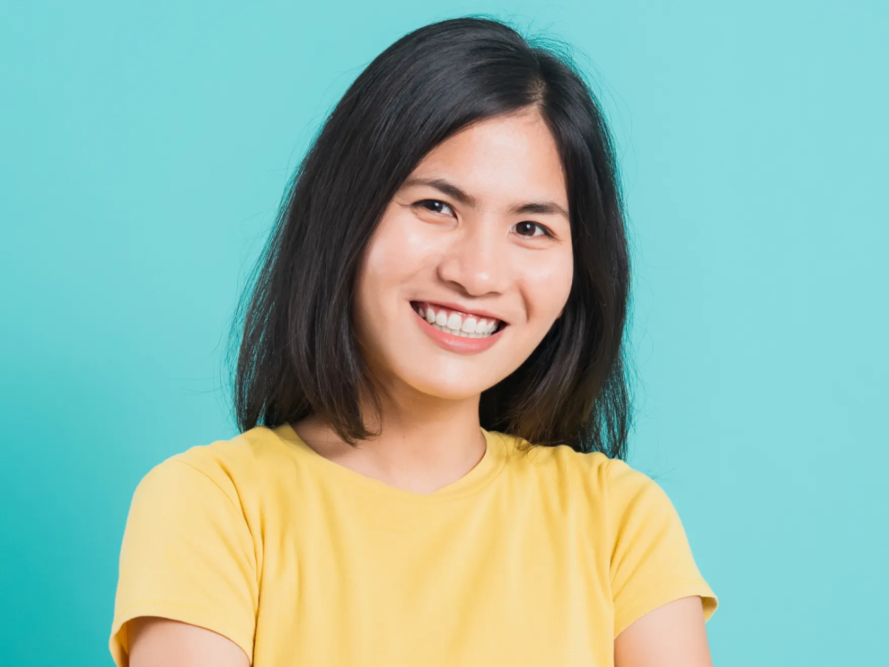 Woman smiling