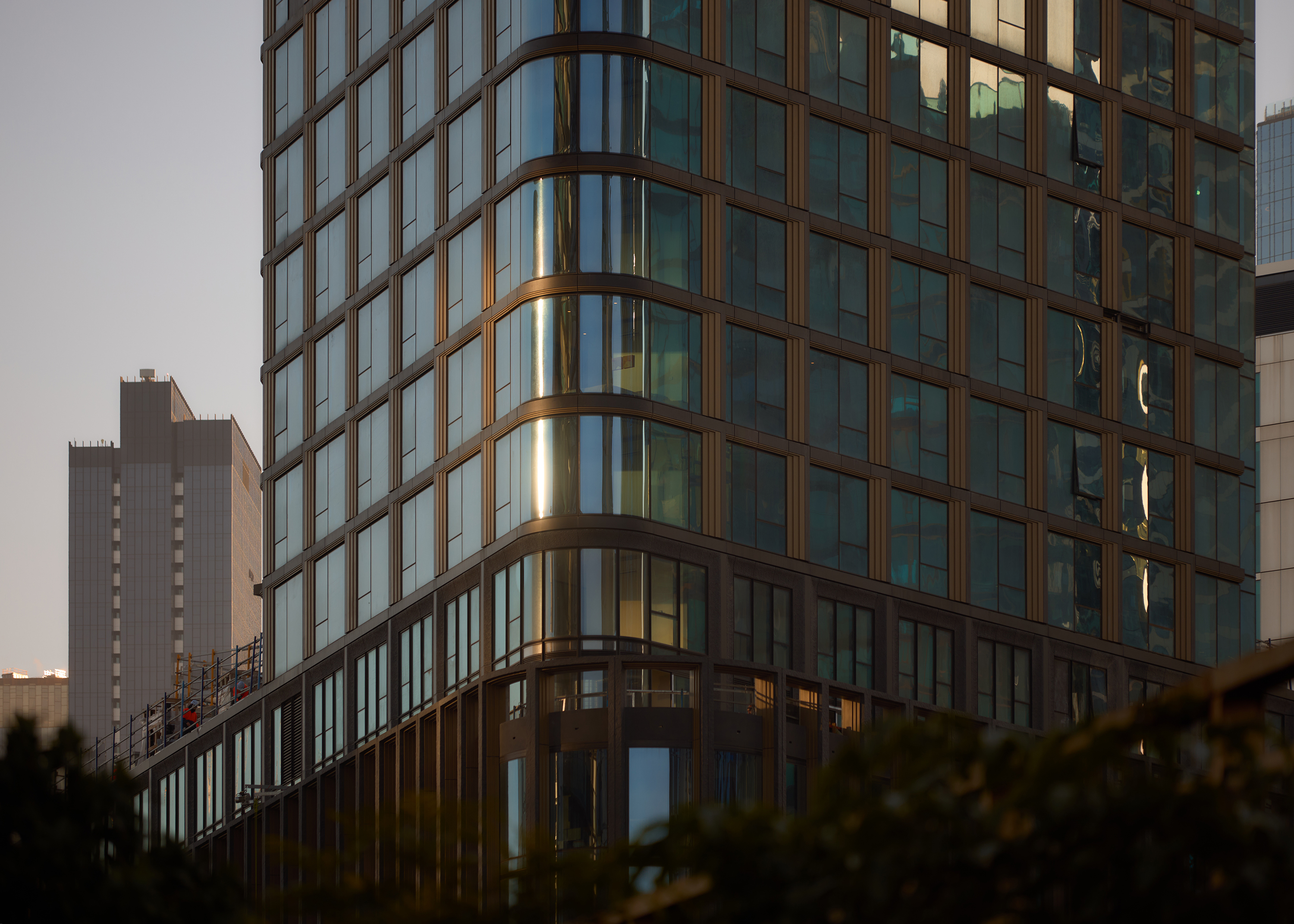 Exterior facade detail photograph of The Queensbridge Building