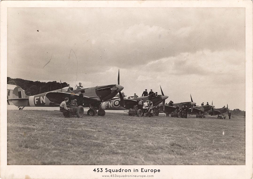 453 Squadron Spitfires at RAF Drem