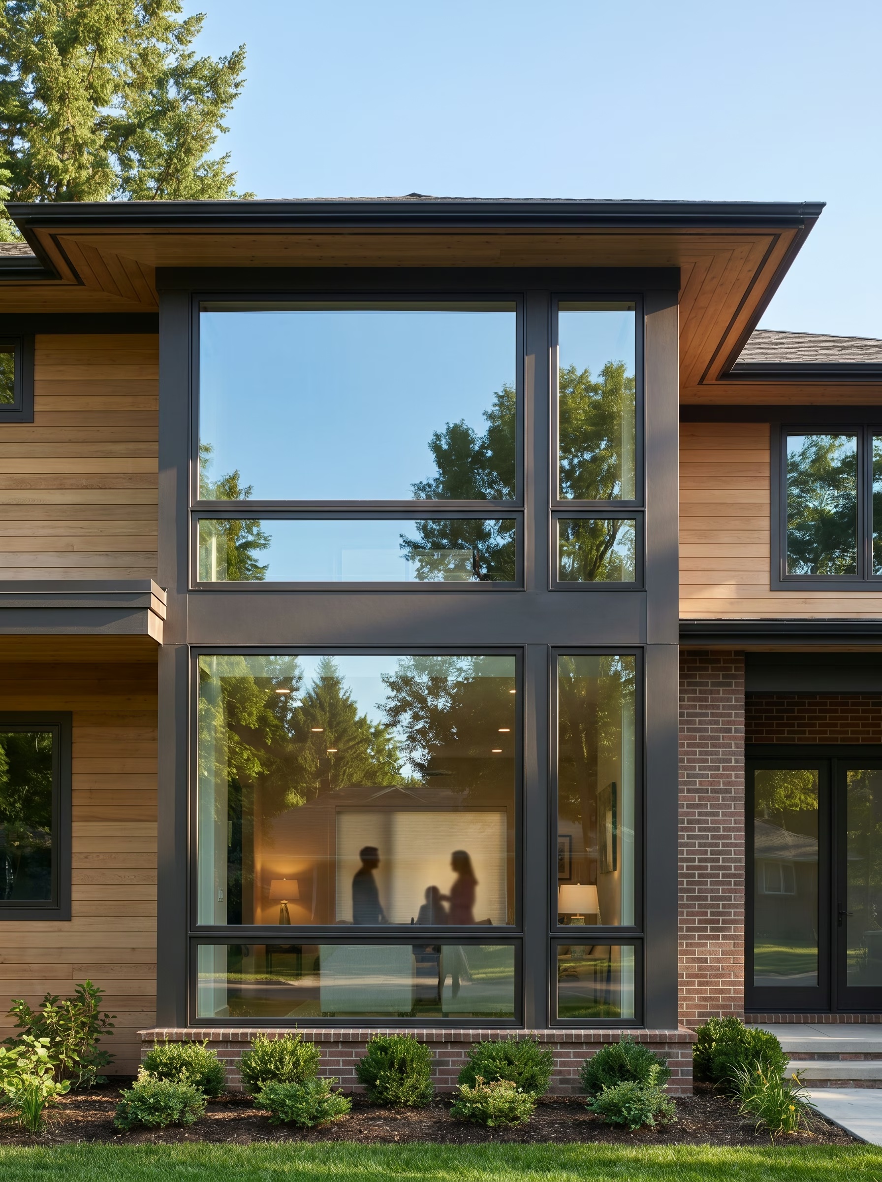 Before and after window tint of a home