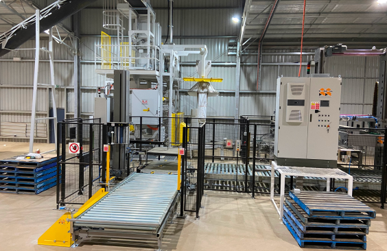 Conveyor with Stretch Wrapper