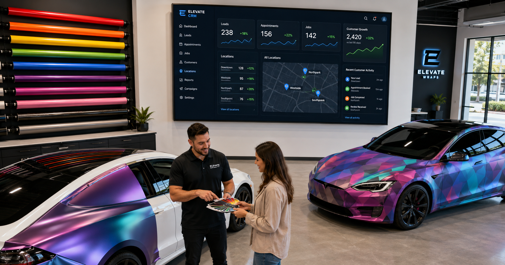How Car Wrap Shops Can Use a CRM to Grow Their Customer Base Across Multiple Locations