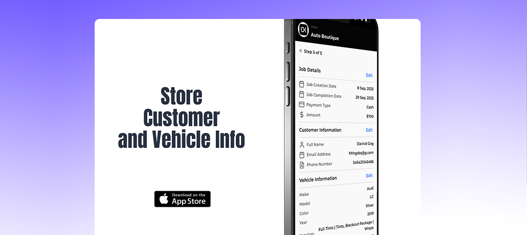 Mobile detailing business using customer profiles for repeat booking and retention