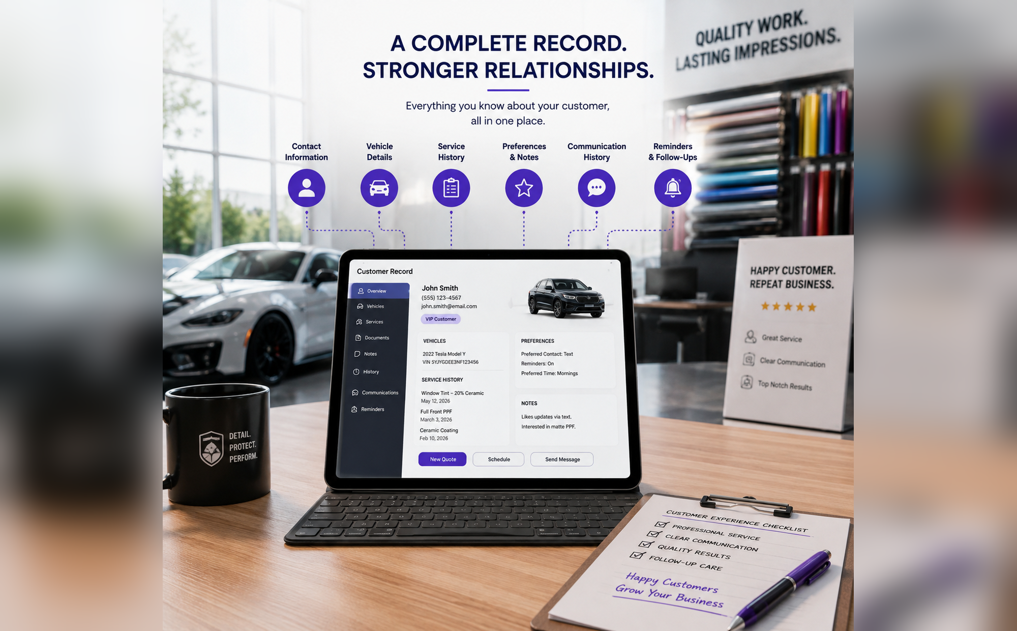 What Belongs in a Customer Record for an Auto Appearance Shop