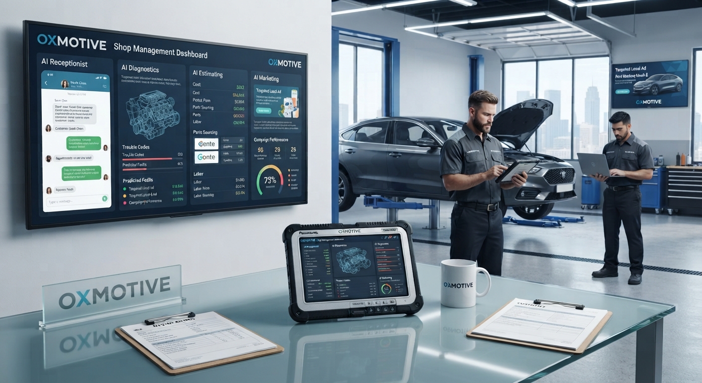 The Four AI Roles Reshaping Automotive Shops: Receptionist, Diagnostics, Estimating, and Marketing