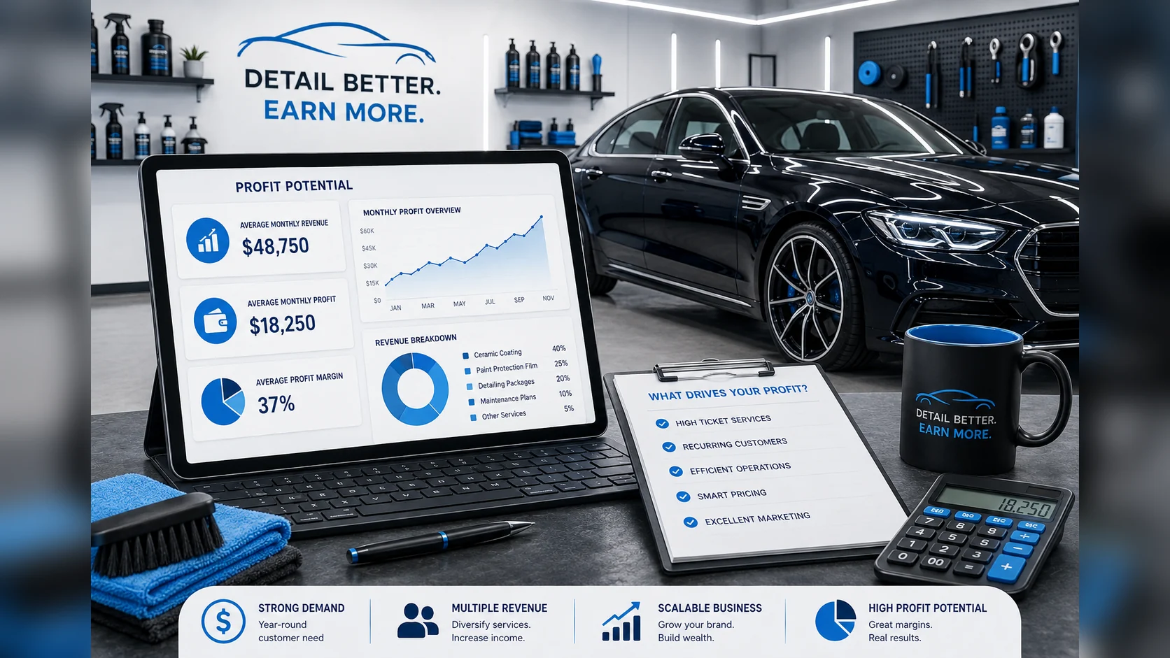How Much Can You Make Owning a Detailing or Protection Shop?