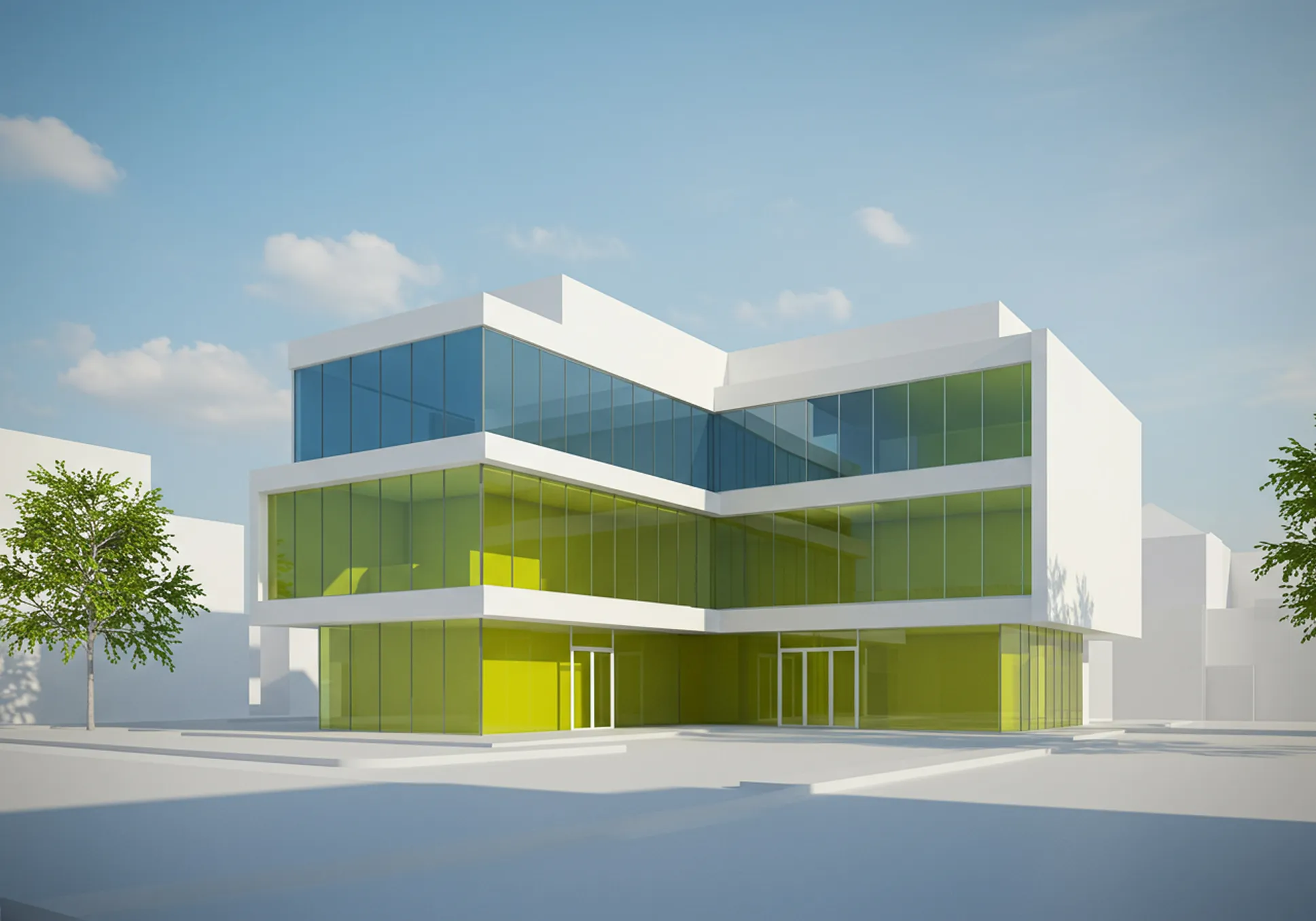 Modern white building