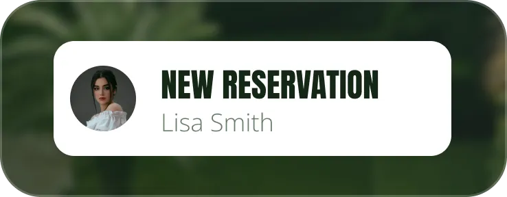 new reservation widget