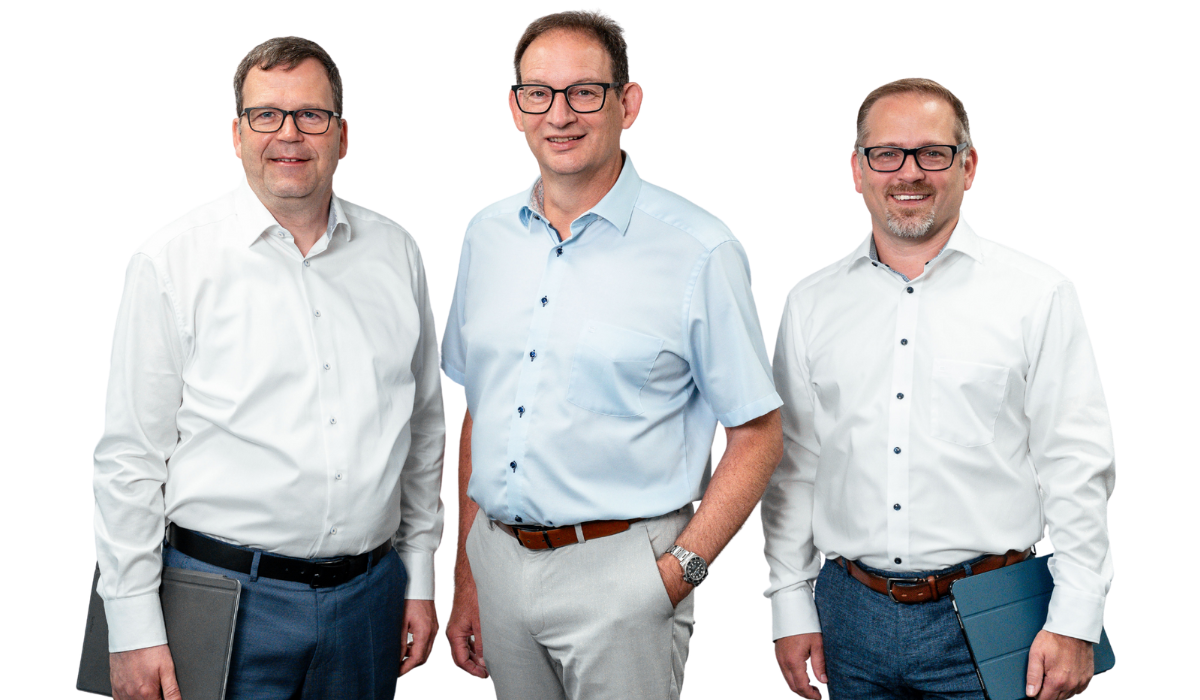 Die Partner der Steuerberatung remy · kaufmann · schöneberg: Carsten Kaufman, Christoph Remy, Maik Schöneberg