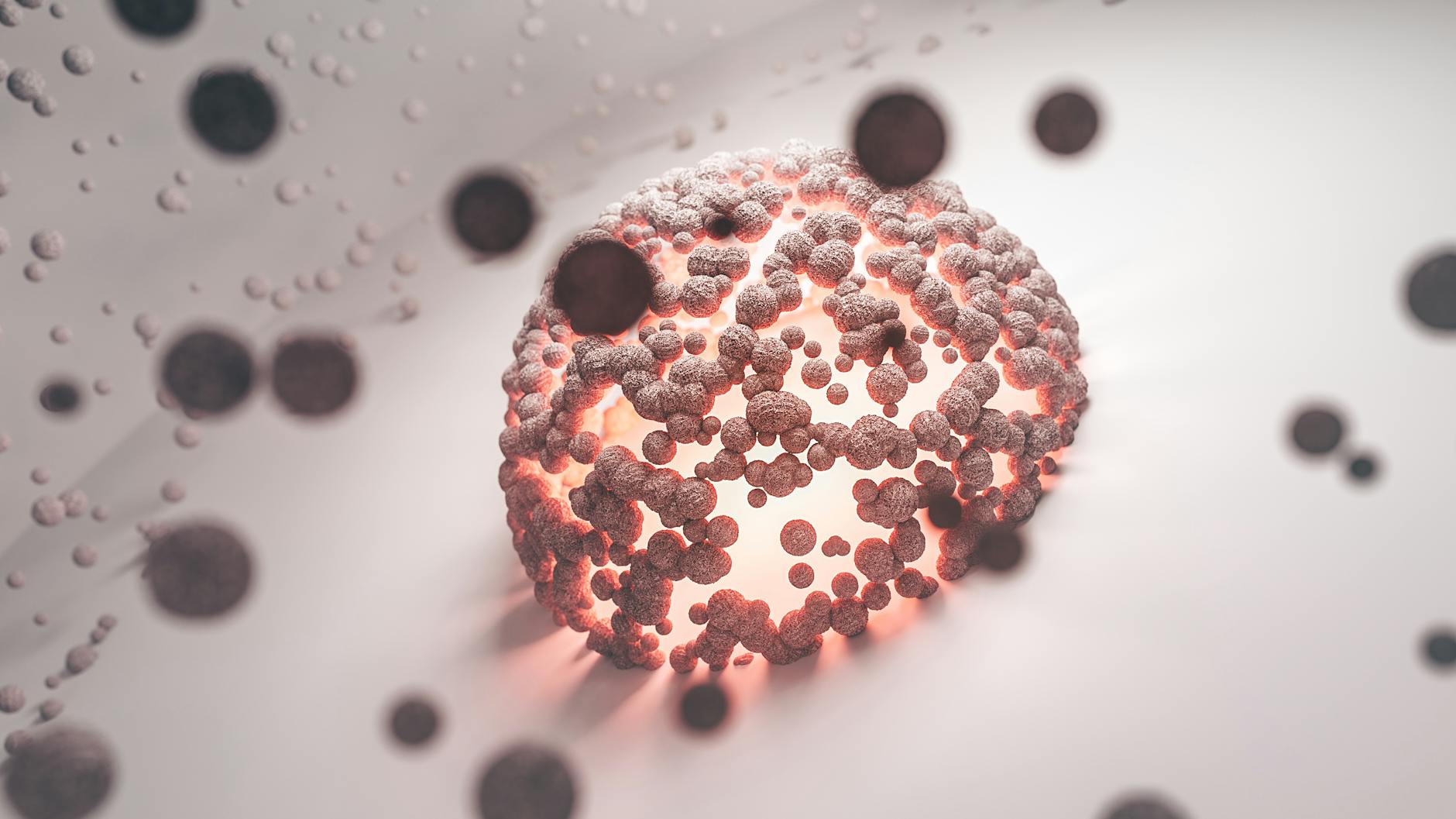 O reprezentare microscopică sau abstractă a radicalilor liberi.