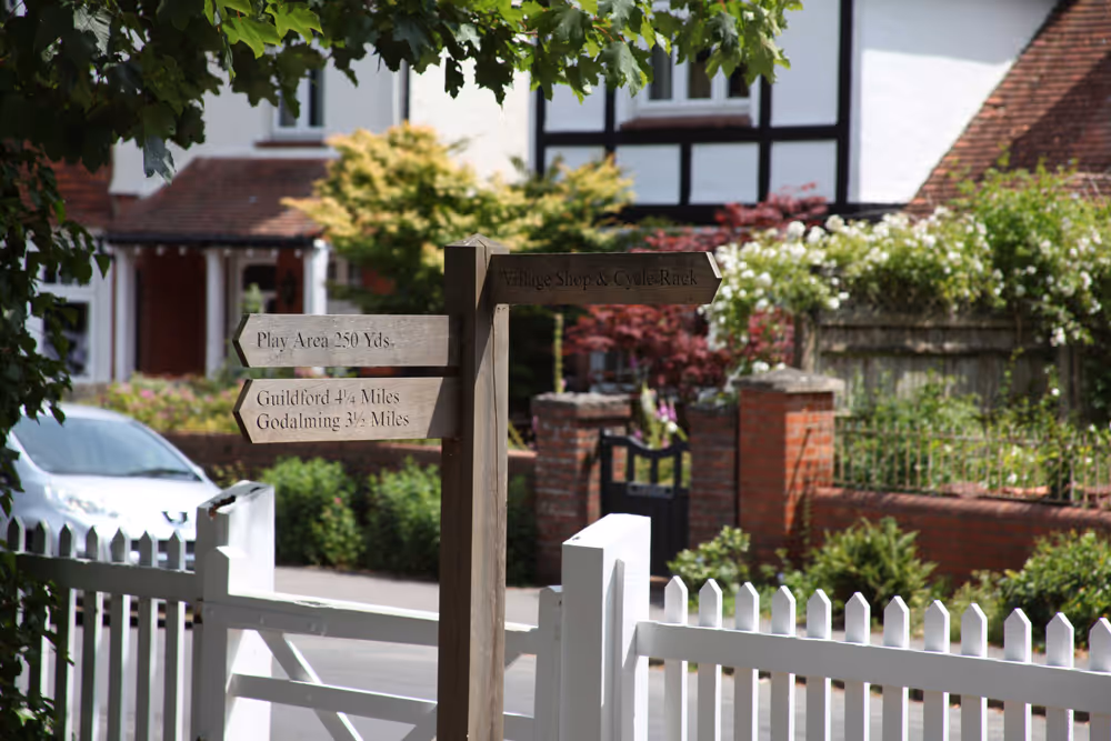 Bramley wooden directional signpost