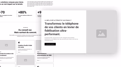 exemples de wireframes avec proposition de valeur marketing