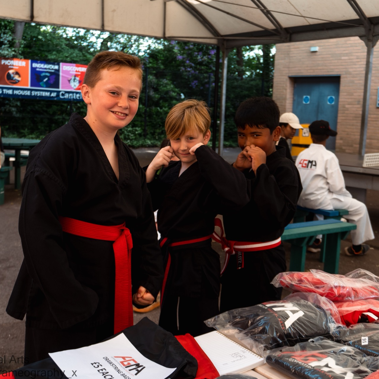young martial arts students