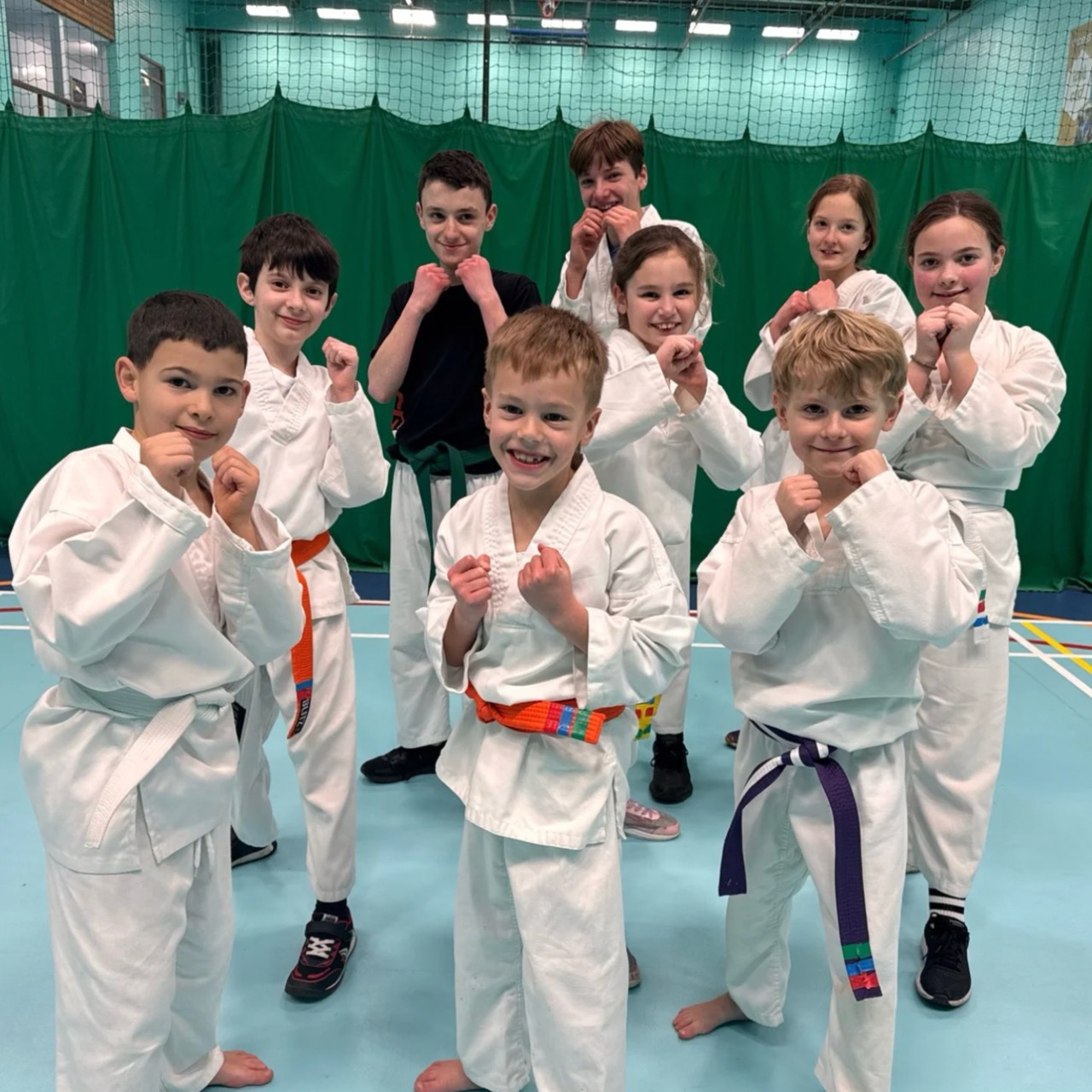 group of martial arts students