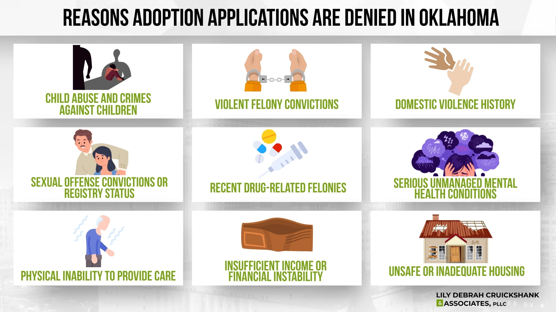 What will disqualify you from adopting a child in Oklahoma? Top reasons
