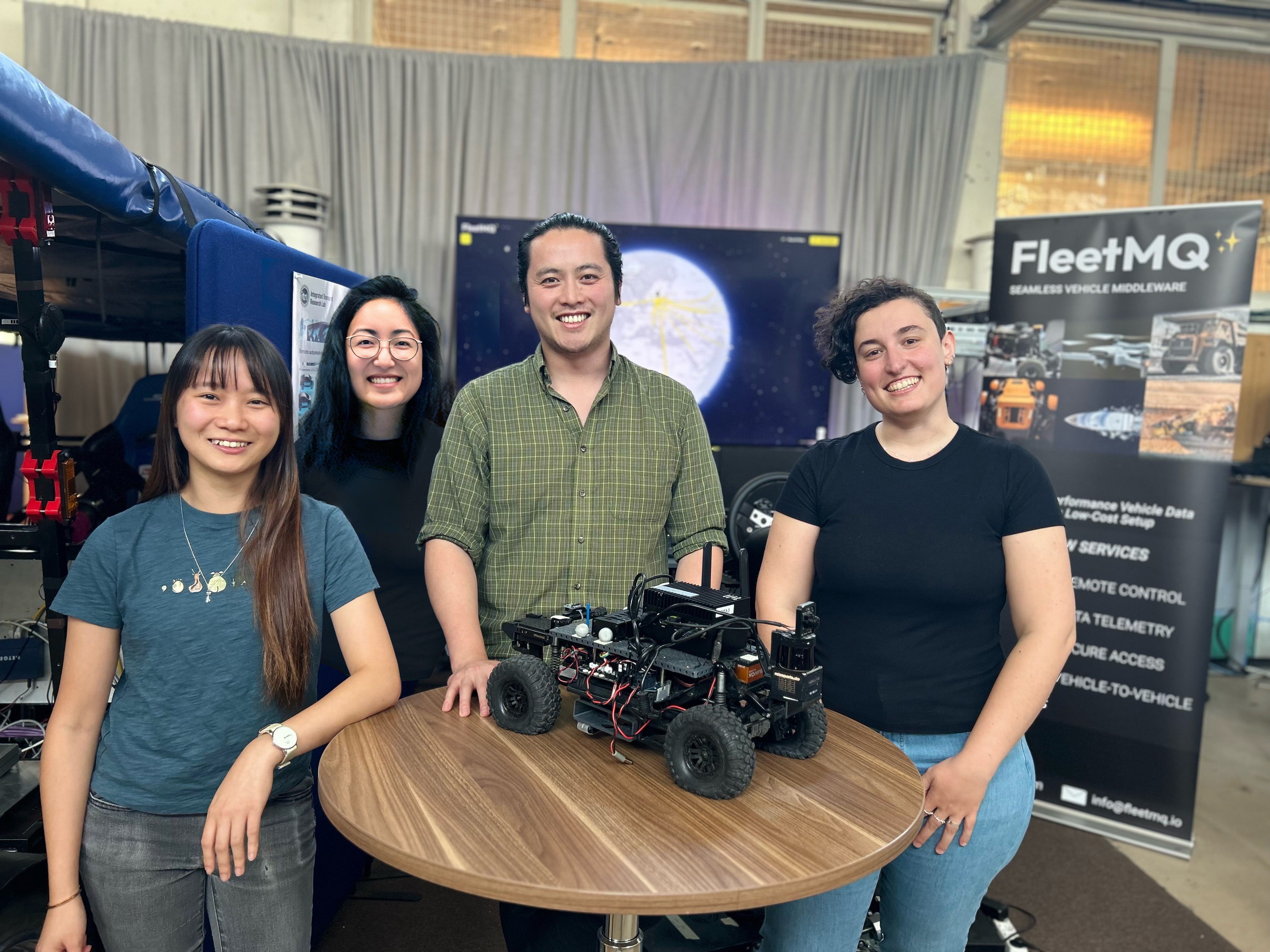 From left to right: Annika Yin Ting Wong (Systems Engineer), Nicole Kihara (Engineering Lead & Co-Founder) Frank Jiang (CEO & Co-Founder), Elisa Bin (COO & Co-Founder)