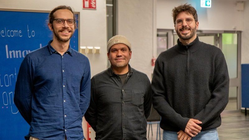 Co-founders Elias Zea (CEO/CTO), Genaro Mosquera (CPO), and Daniel De Sousa (CFO). René Rivero is also a co-founder and Head of Engineers.