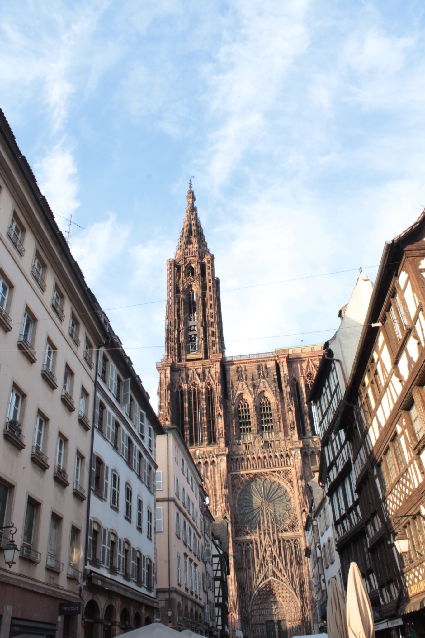 cathédrale de Strasbourg prise en contre plongée