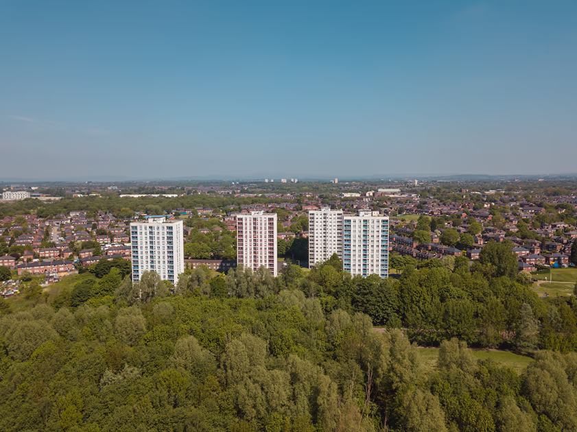 High risk building safety case page -image of high rise buildings
